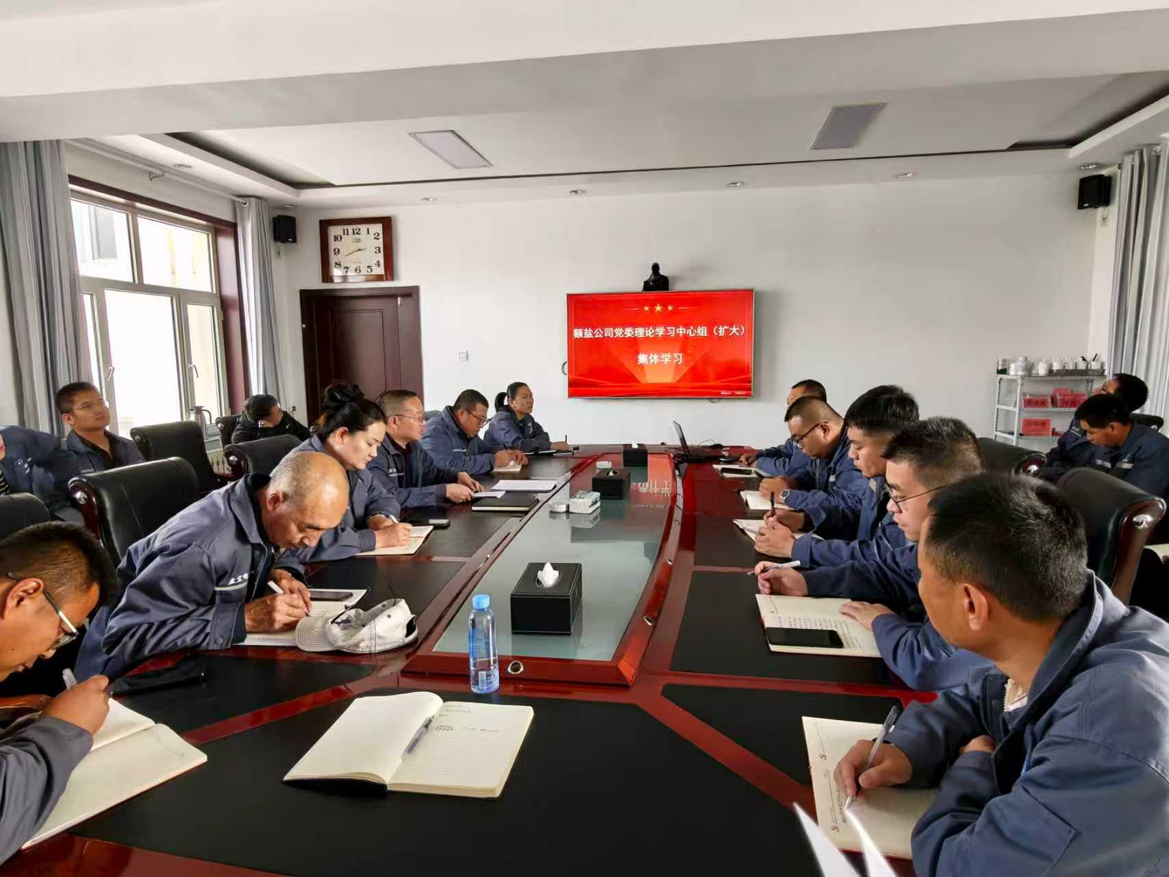 額鹽公司黨委理論學習中心組（擴大）集中學習黨的二十屆四中全會精神